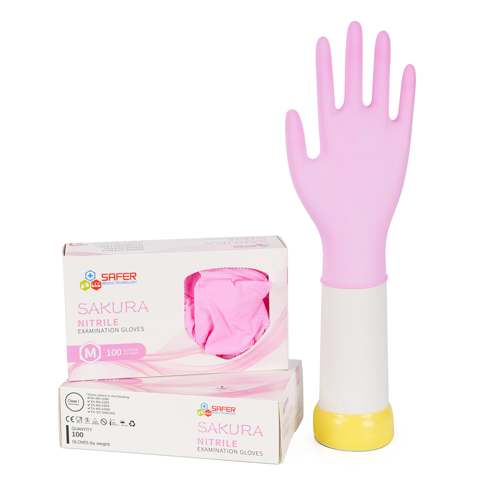 Pink-Nitrile-exam-gloves